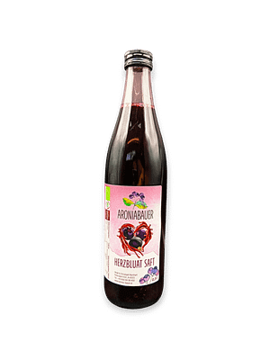 Unser BIIO Herzbluat Saft vereint die Nährstoffe der Aronia- Johannis- und Holunderbeere. Und obendrein schmeckt er einfach super.