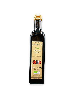 Unser BIO Aronia Essig ist ein naturtrüber reiner Gärungsessig