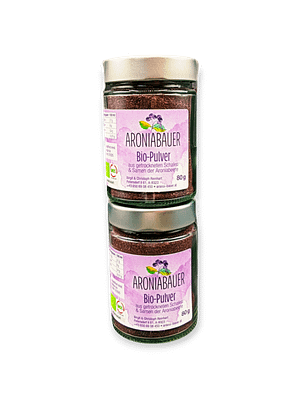 Bio Aronia Pulver - gemahlene Schalen 80g