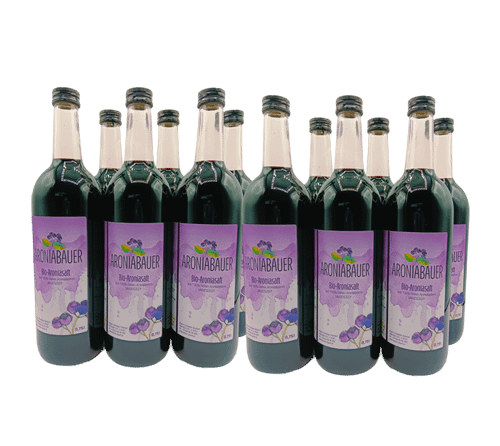 100% Aroniasaft im 12er Paket