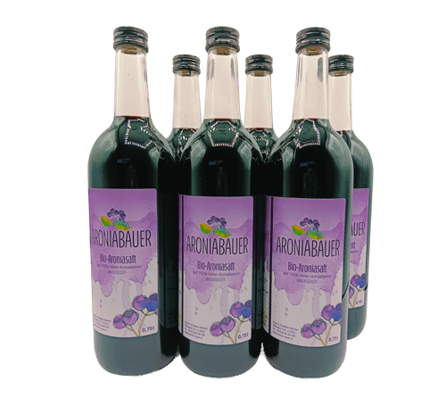6er Karton reiner BIO Aroniasaft aus der Österreich